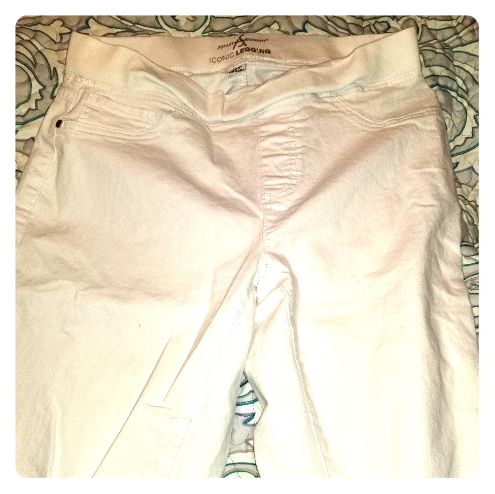 White jeggings-Ashley Stewart